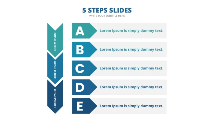 5 STEPS Slides x 20 Styles