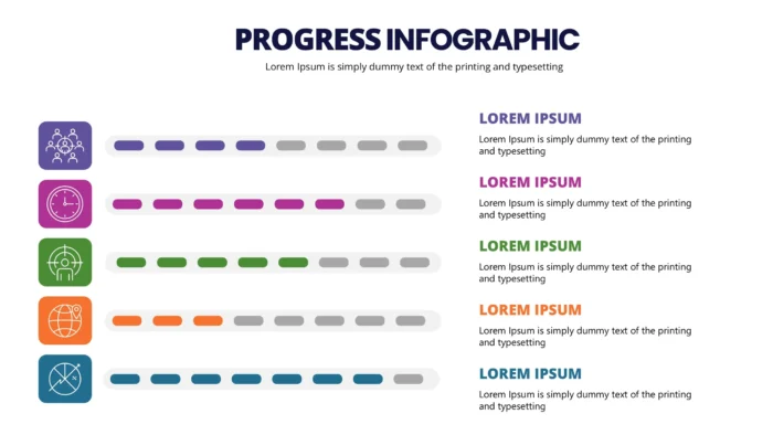 Progress Infographics x 20 styles