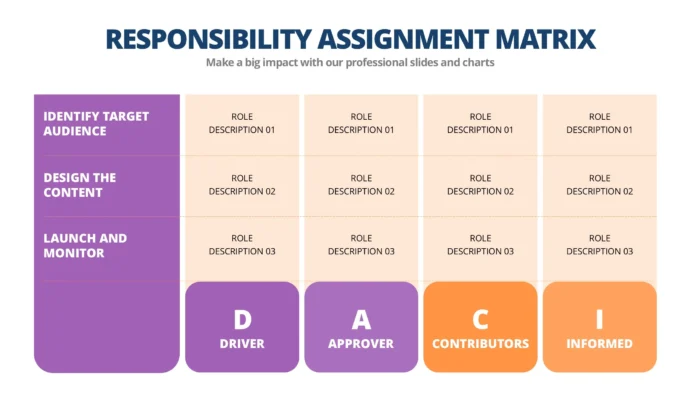 Responsibility Assignment Matrix x 20 Styles